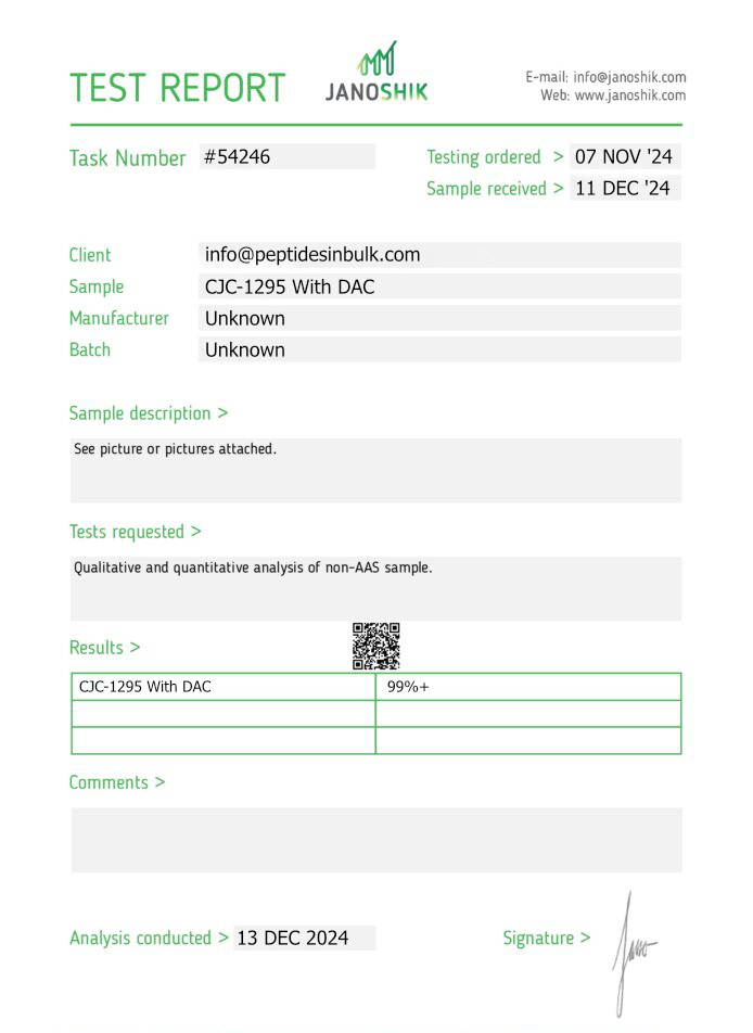 CJC-1295 With DAC - Tetrasubstituted Polypeptide Research Reagent (10 vials) - Image 3