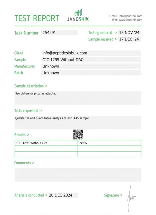 CJC-1295 (No DAC) - Tetrasubstituted Polypeptide Fragment (10 vials)