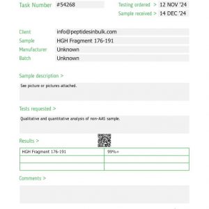 Fragment 176-191 - Lipolytic Polypeptide Research Reagent (10 vials) - Image 3