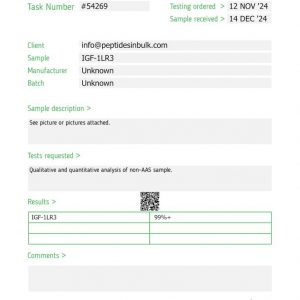 IGF-1 LR3 - Long-Chain Somatomedin Analog Research Reagent (10 vials) - Image 3