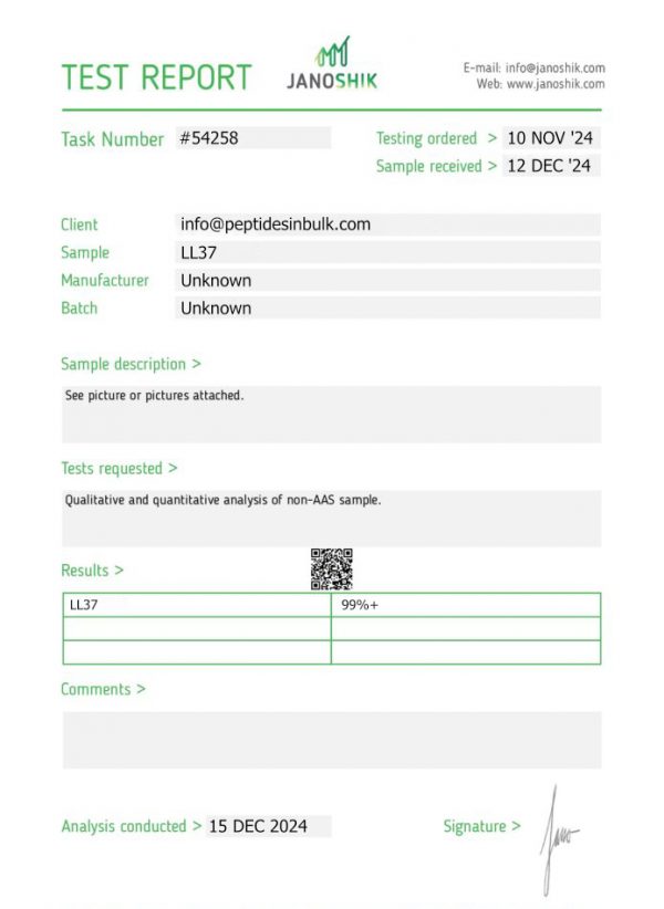 LL-37 Peptide - Cathelicidin-Derived Polypeptide Research Reagent (10 vials)