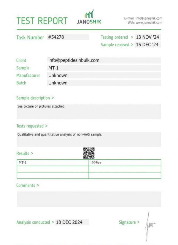 Afamelanotide (MT-1) - High Purity Receptor Signaling Compound (10 vials)