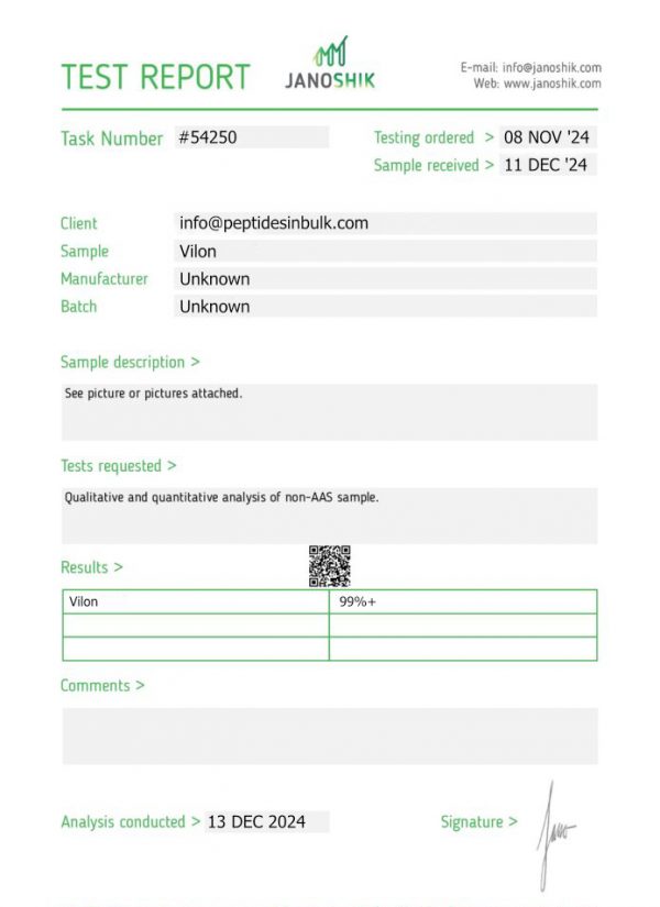 Lysyl-Glutamic Acid (Vilon) - High Purity Laboratory Compound (10 vials)